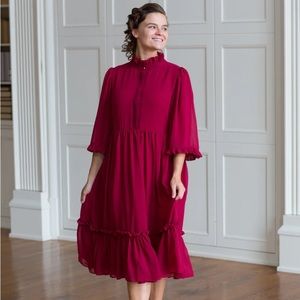 Dainty Jewell’s Delightfully Dainty Dress in Wine